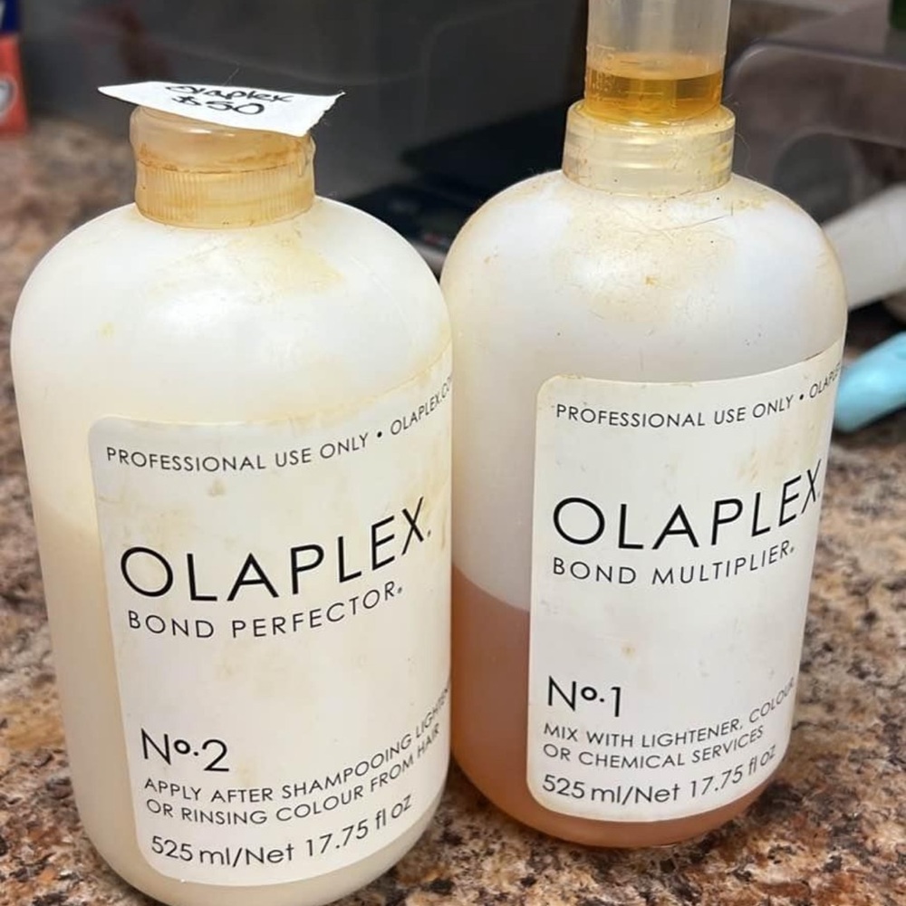 OLAPLEX No.1 Bond Multiplier & No.2 Bond Perfector Duo — White & Amber